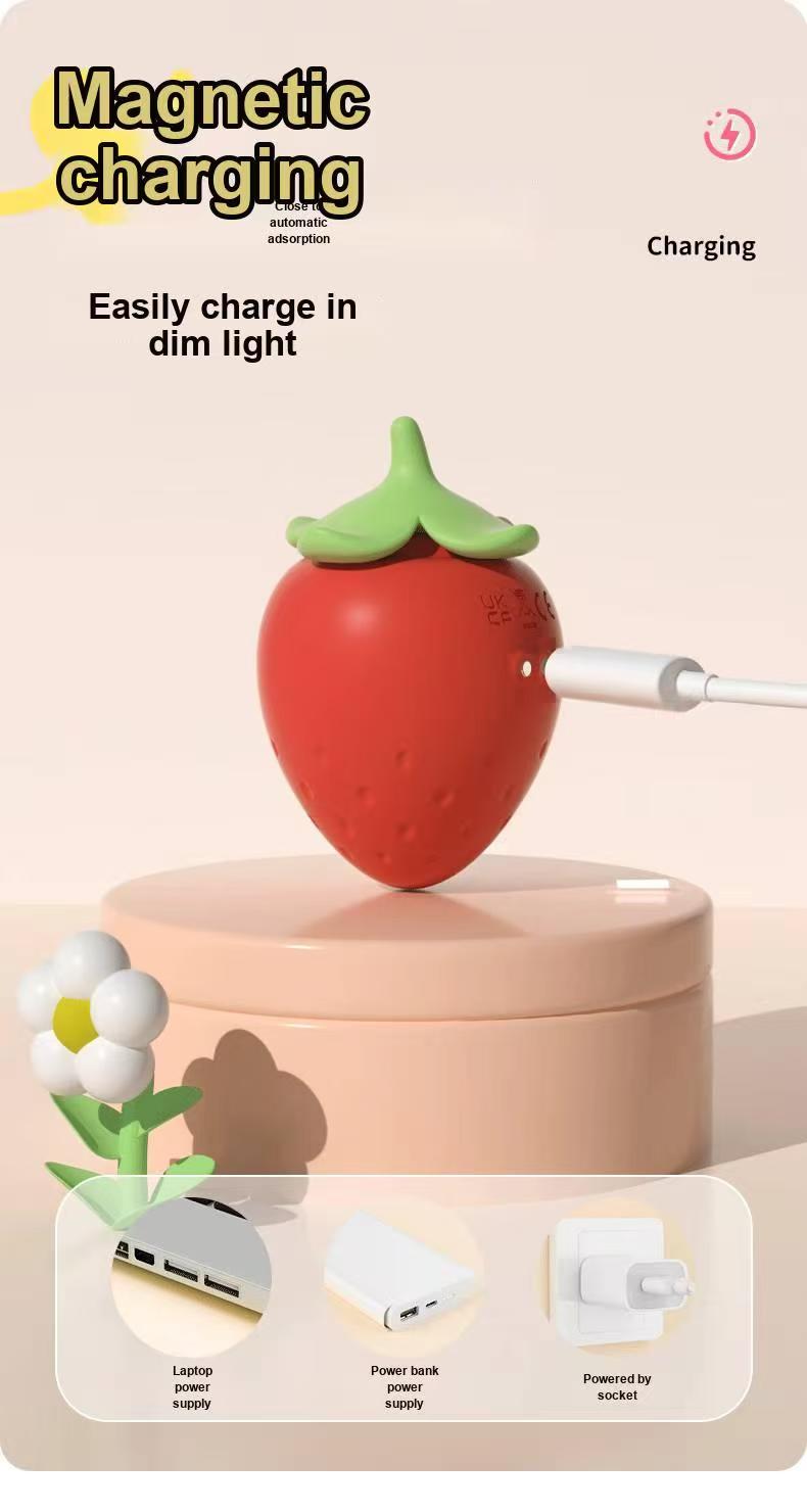 Mini Strawberry Vibrator | Suction & Waterproof
