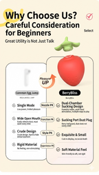Mini Strawberry Vibrator | Suction & Waterproof
