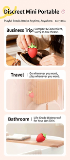 Mini Strawberry Vibrator | Suction & Waterproof