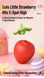 Mini Strawberry Vibrator | Suction & Waterproof